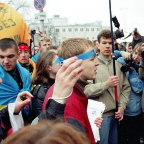 Участь в акції "Чорнобильський шлях" у Мінську 2005 р.Б.